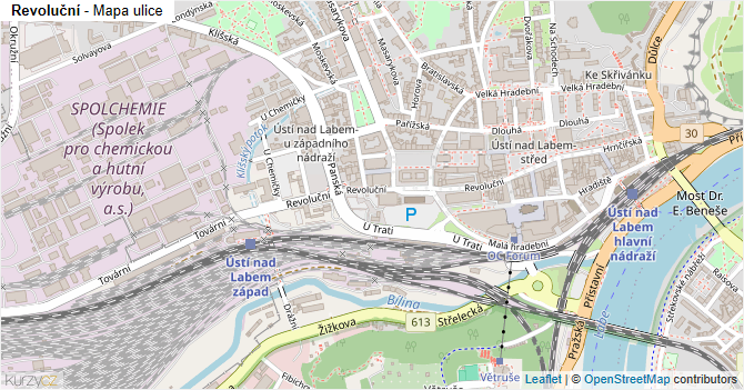 Revoluční - mapa ulice