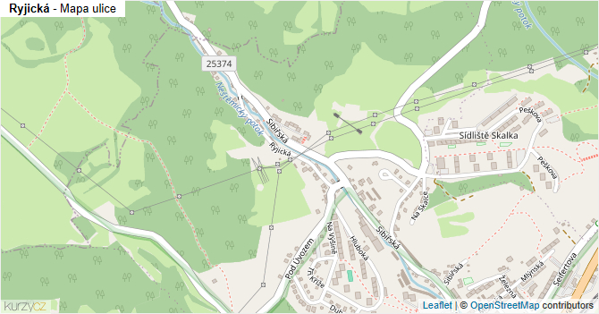 Ryjická - mapa ulice