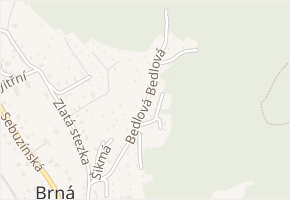 Šikmá v obci Ústí nad Labem - mapa ulice