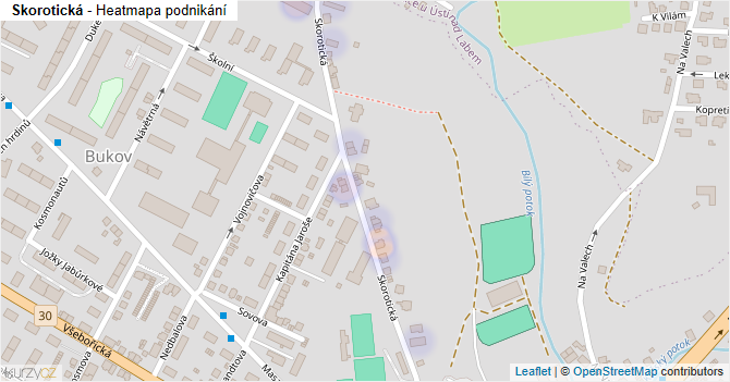 Skorotická - mapa podnikání