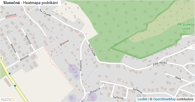 Slunečná - mapa podnikání