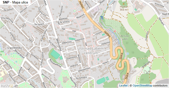 SNP - mapa ulice