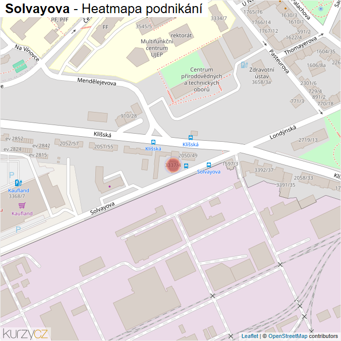 Mapa Solvayova - Firmy v ulici.