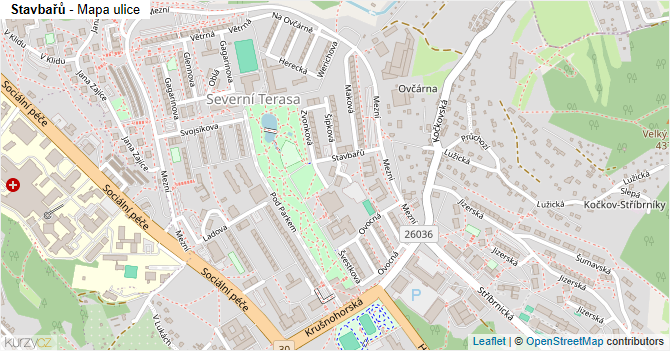 Stavbařů - mapa ulice