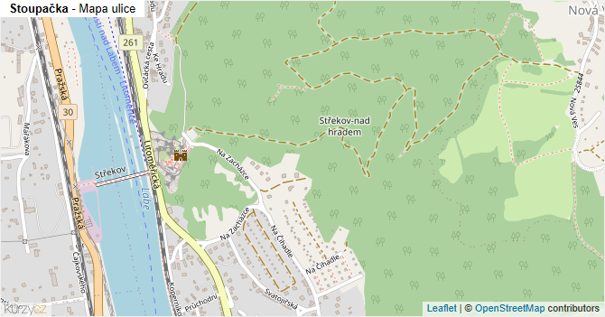 Stoupačka - mapa ulice