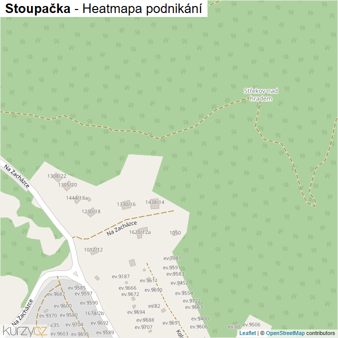 Mapa Stoupačka - Firmy v ulici.