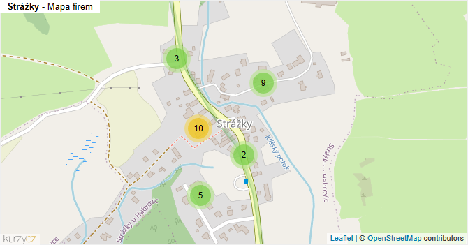 Strážky - mapa firem