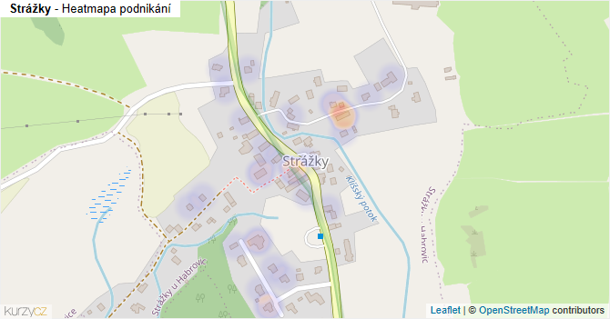 Strážky - mapa podnikání