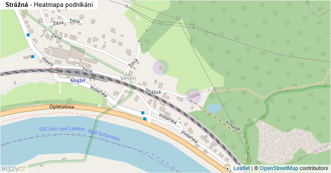 Strážná - mapa podnikání
