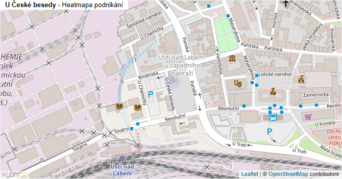 U České besedy - mapa podnikání