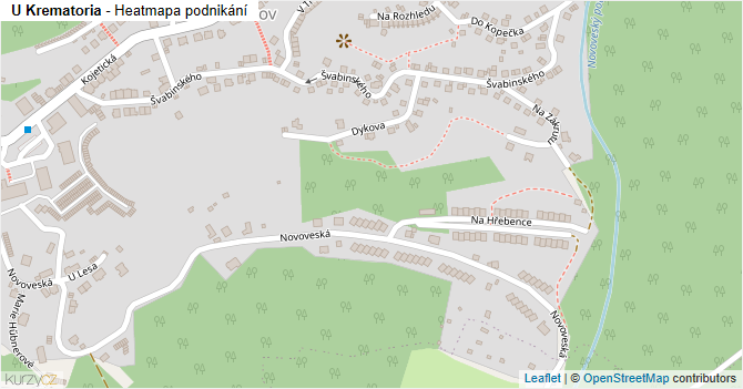 U Krematoria - mapa podnikání