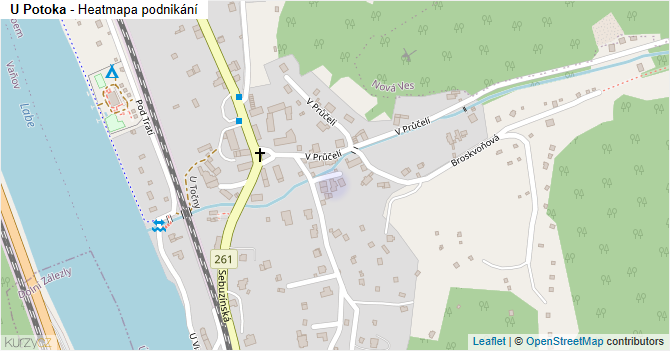 U Potoka - mapa podnikání