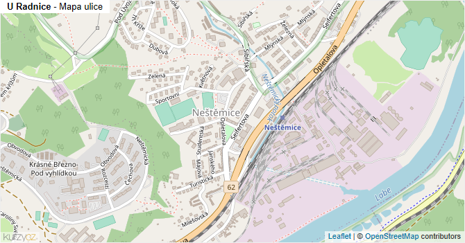 U Radnice - mapa ulice