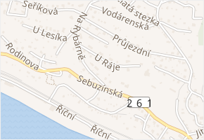 U Ráje v obci Ústí nad Labem - mapa ulice