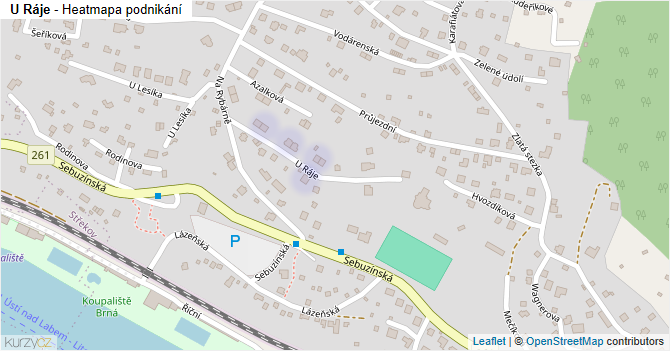 U Ráje - mapa podnikání
