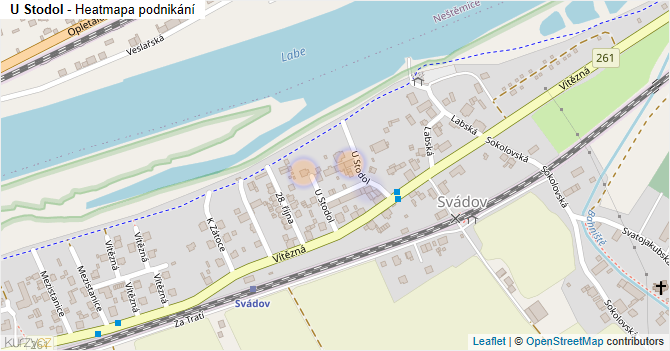U Stodol - mapa podnikání
