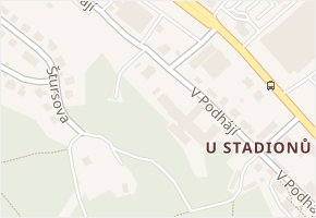 V Podhájí v obci Ústí nad Labem - mapa ulice