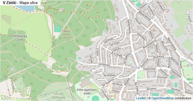 V Zátiší - mapa ulice