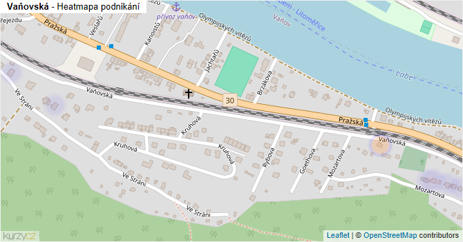 Vaňovská - mapa podnikání