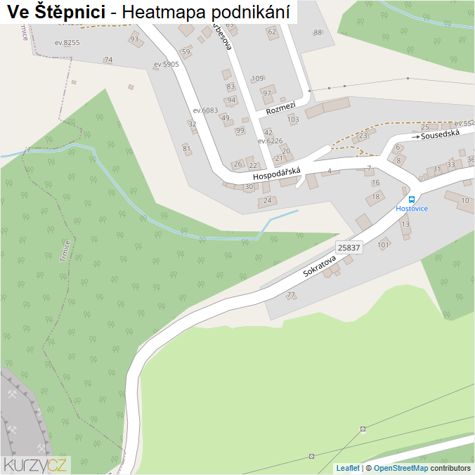 Mapa Ve Štěpnici - Firmy v ulici.