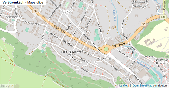 Ve Stromkách - mapa ulice