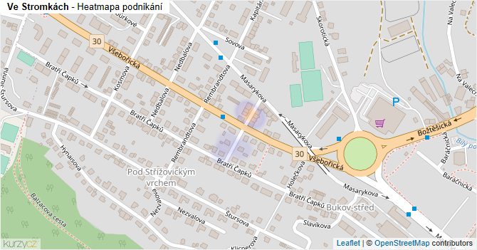 Ve Stromkách - mapa podnikání