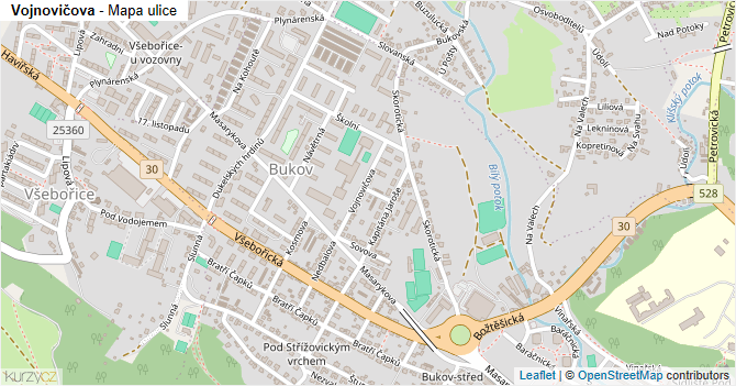Vojnovičova - mapa ulice