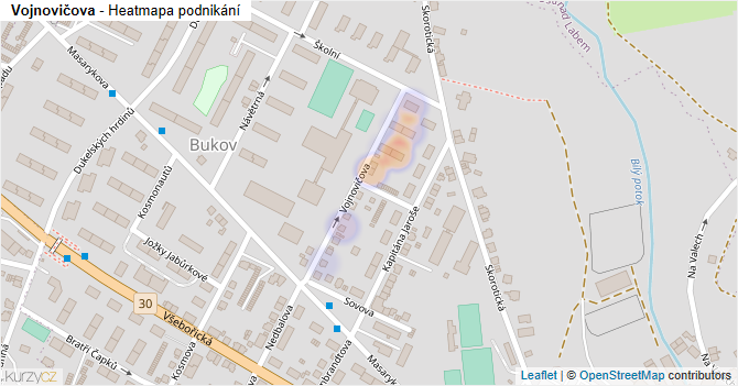 Vojnovičova - mapa podnikání