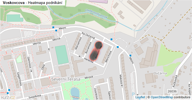 Voskovcova - mapa podnikání