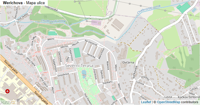 Werichova - mapa ulice