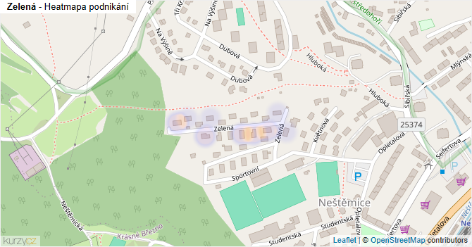 Zelená - mapa podnikání