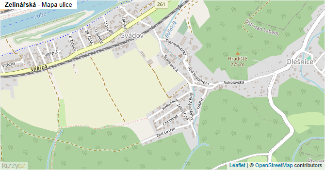 Zelinářská - mapa ulice