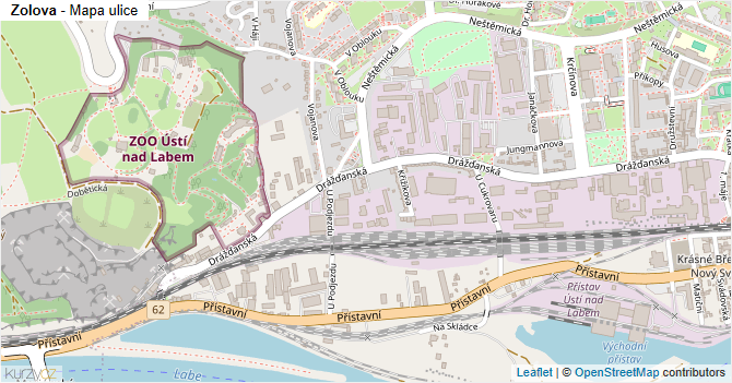 Zolova - mapa ulice