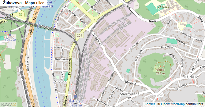 Žukovova - mapa ulice