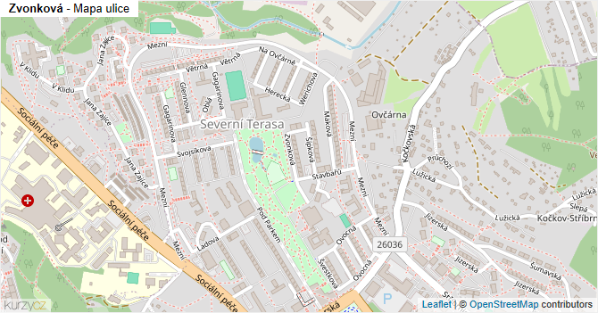 Zvonková - mapa ulice