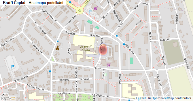 Bratří Čapků - mapa podnikání