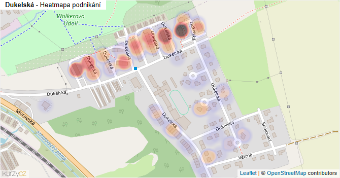 Dukelská - mapa podnikání
