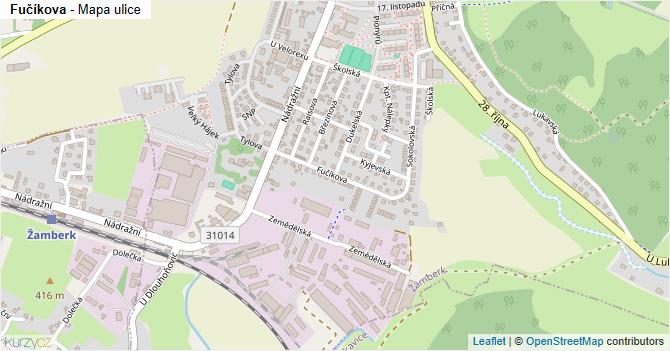 Fučíkova - mapa ulice