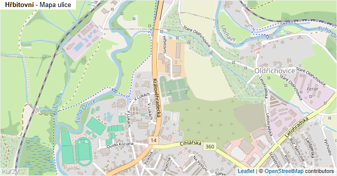 Hřbitovní - mapa ulice