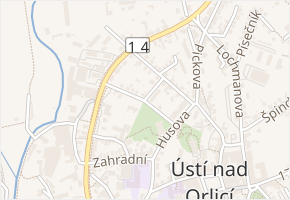 Ježkova v obci Ústí nad Orlicí - mapa ulice
