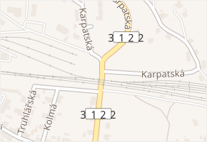 Karpatská v obci Ústí nad Orlicí - mapa ulice