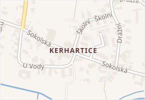 Kerhartice v obci Ústí nad Orlicí - mapa části obce