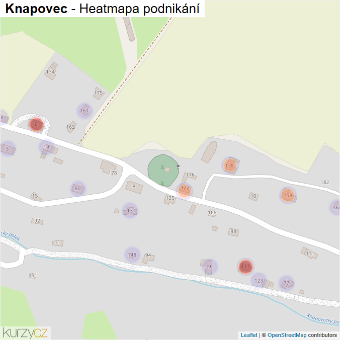 Mapa Knapovec - Firmy v části obce.