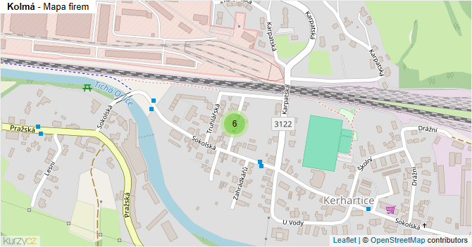 Kolmá - mapa firem