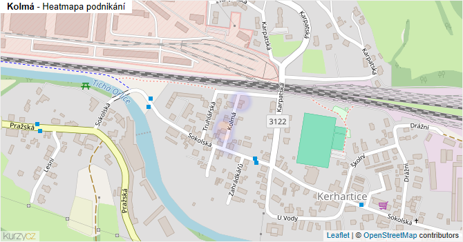 Kolmá - mapa podnikání