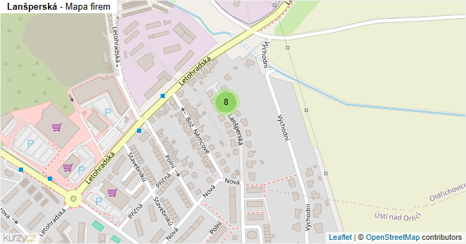 Lanšperská - mapa firem