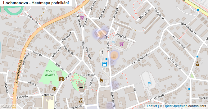 Lochmanova - mapa podnikání