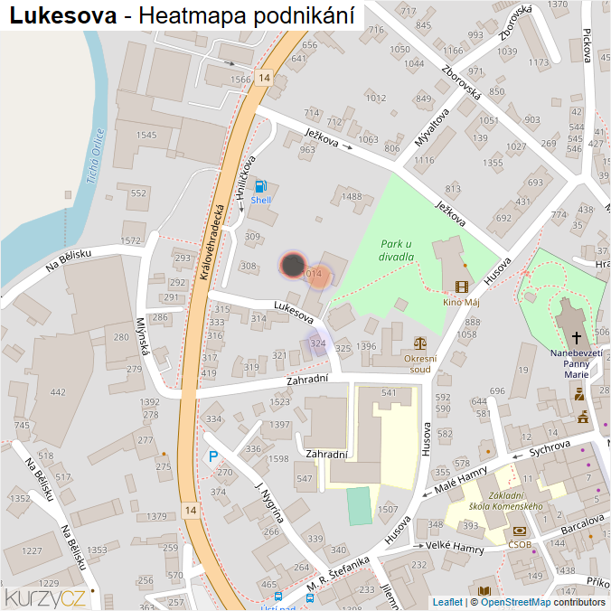 Mapa Lukesova - Firmy v ulici.