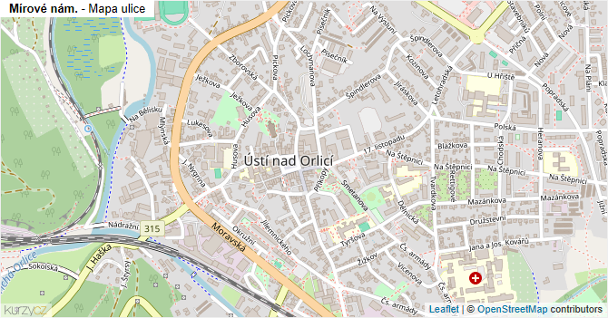 Mírové nám. - mapa ulice