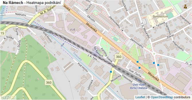 Na Rámech - mapa podnikání